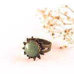 Anillo Ajustable Sol Aventurina o Cuarzo | ANAJSO | anillos, de, aventurina, cuarzo, rosa, rosas, verde, verdes, ajustable, ajustables