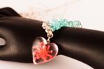 Pulsera Corazón Rosa | PLCORO | pulseras, de, aqua, verdes, corazon, corazones, plata, flores, flor