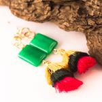Pendientes Borla y Calcedonia