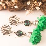 Pendientes Amazonas | PNAMAZ | Pendientes Largos, Verdes, Flores, Borlas, Sevilla