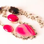Collar Agatas Rosas | COAGRO | Collares, de plata, de Agatas, Rosas, de piedras
