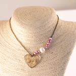 Collar Corazón Flor Blanca | COCOFL | Collar, Collares, Corazón, de Flores, Rosa, Perlas