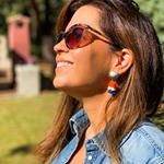 Pendientes Borla Corazón de Oro