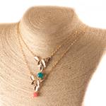 Collar Bañado en Oro y Calcedonias