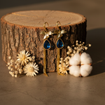 Pendientes Olaia | PNOLAI | Pendientes, Largos, Oro, Azules