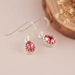 Pendientes de Plata y  Lágrima de Cristal