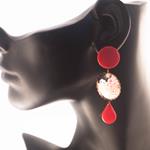 Pendientes Lola | PNLOLA | Pendientes, Largos, Flamencos, Rojos, de lunares