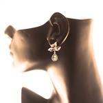 Pendientes de Flor y Brillantes