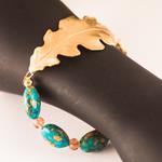 Pulsera Hoja y Turquesas