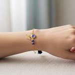 Pulsera Luna | 10425 | Pulsera, de acero, oro, de luna, azul