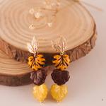 Pendientes hojas Fall Oro