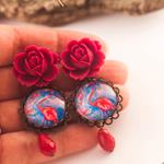 Pendientes Doñana | PNDOÑA | Pendientes, Rojos, de rosas, de flores, flamencos, azules, largos, andaluces