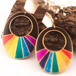 Pendientes India | PNINDI | Pendientes, Largos, de Madera, de Oro, 