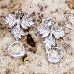 Pendientes Hoja de Abril Plata | PNHABP | Pendientes, de Novias, para Bodas, Plata, Hojas