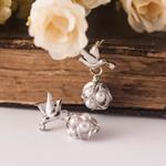 Pendientes Birds | PNBIRD | Pendientes, de Plata, de Perlas, para novias, de novias