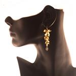 Pendientes Oro de Orquídeas
