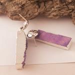 Pendientes Torre Morado | PNTOMO | Pendientes, Largos, Morados, de Plata