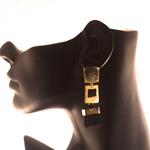 Pendientes New York de Oro y borla de cuero