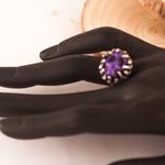 Anillo Ajustable Calavera Morado