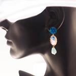 Pendientes dalia Azules