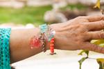 Pulsera Corazón Rosa | PLCORO | pulseras, de, aqua, verdes, corazon, corazones, plata, flores, flor