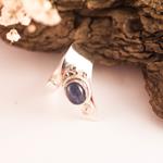 Anillo Cianita Ajustable de Plata | ANCIAJ | Anillo, de Plata, Cianita, Kyanita, Azul, de PIedra, Ajustable