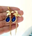 Pendientes Olaia | PNOLAI | Pendientes, Largos, Oro, Azules