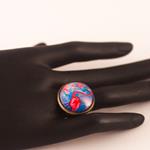 Anillo Doñana ajustable | ANFLAJ | Anillos, anillo ajustable, flamencos, rojo, azul