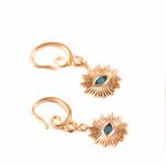 Pendientes Ojo Turco Oro y cristal