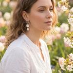 Pendientes Sueño | PNSUEÑ | Pendientes, Largos, de plata, para novias, para bodas, de plata