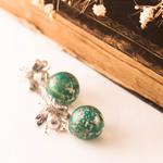 Pendientes Abeja y Flor Azul | PNABFLA | Pendientes, de Plata, de Flores, Azules