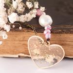 Collar Corazón Flor Blanca | COCOFL | Collar, Collares, Corazón, de Flores, Rosa, Perlas