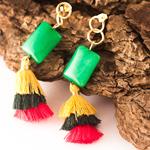 Pendientes Borla y Calcedonia