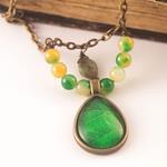 Collar Hoja de Cristal | COHOCR | Collares, de Hoja, Bohemio