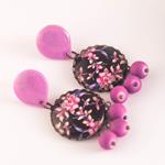 Pendientes Lilly | PNLILL | Pendientes, Largos, Lila, Morados, de Flores