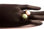 Anillo Ajustable Sol Aventurina o Cuarzo | ANAJSO | anillos, de, aventurina, cuarzo, rosa, rosas, verde, verdes, ajustable, ajustables