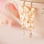 Pendientes Oro de Orquídeas