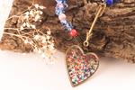 Collar Flecha al Corazón | COFLCO | collares, de, corazon, corazones, flor, flores, bronce, azul, azules, cristal, cristales, ojo de gato