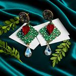 Pendientes Diciembre | PNDICI | Pendientes, de navidad, largos, verdes, rojos, antiguos