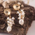 Pendientes Florencia | PNFLORE | Pendientes, para Novias, blancos, de perlas, de oro, de boda, largos