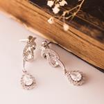 Pendientes Novia Nudo y Circonias de Plata