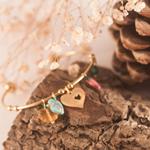 Pulsera Hojas cristal Checo | PUHOCR