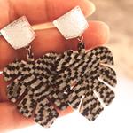 Pendientes Hoja Palmera y Plata
