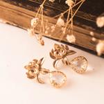 Pendientes Felicity | PNFELI | Pendientes, de oro, de novias, para novias, bodas, flores