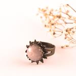 Anillo Ajustable Sol Aventurina o Cuarzo | ANAJSO | anillos, de, aventurina, cuarzo, rosa, rosas, verde, verdes, ajustable, ajustables