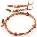Conjunto Jaspe Verde | CONJVE | brazaletes, de piedras, de Jaspe, verdes, rojos