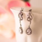 Pendientes Novia Nudo y Circonias de Plata