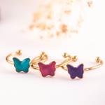 Anillo Mariposa Ajustable Acero | ANMAAJ | Anillos, Ajustables, de mariposa, de resina, verdes, rosas, morados