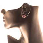 Pendientes Tuerca Cuarzo Morado