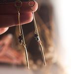 Pendientes Rapunzel | PNRAPU | Pendientes, muy Largos, de Oro, de fiesta, negros, de brillantes